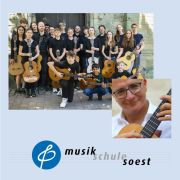 Vito Nicola Paradiso und das Gitarrenensemble der Musikschule Soest &copy; Hans Jürgen Flach/ Antonio Dimita