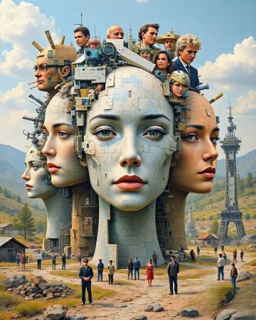 Jürgen Lang, Kopf-Kino, KI-Bild &copy; Jürgen Lang