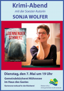 Krimi-Abend mit der Soester Autorin Sonja Wolfer - Brennender Schmerz - Kriminalroman