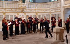 Der Konzertchor Böhlen beim Konzert 2023 in der Bachkirche zu Arnstadt &copy; Wolfram Böhmeke
